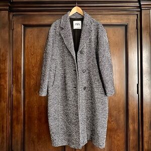 Zara Herringbone Coat